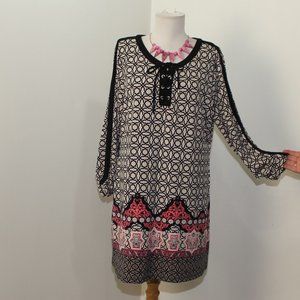 JM Collection 3/4 Sleeve Floral Tunic L C57